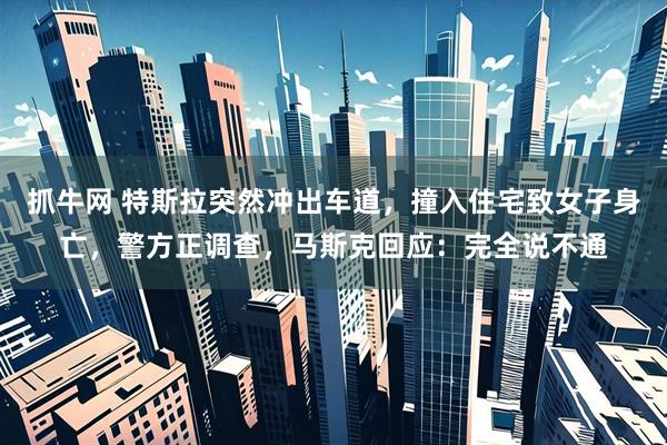 抓牛网 特斯拉突然冲出车道，撞入住宅致女子身亡，警方正调查，马斯克回应：完全说不通